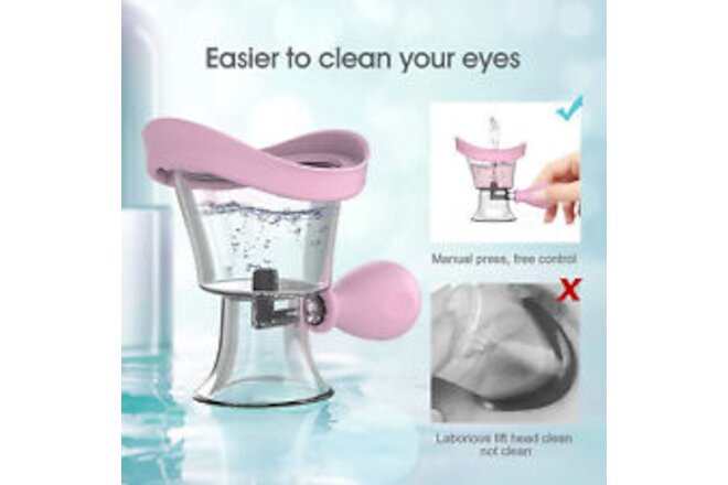 Clear Silicone Eye Cup For Eye Wash Manual Air Pressure Eye Cleaning Cup 1pcs