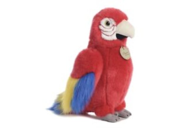 Aurora Miyoni 11" Macaw Parrot Plush Stuffed Animal Toy Colorful Red Bird 26251