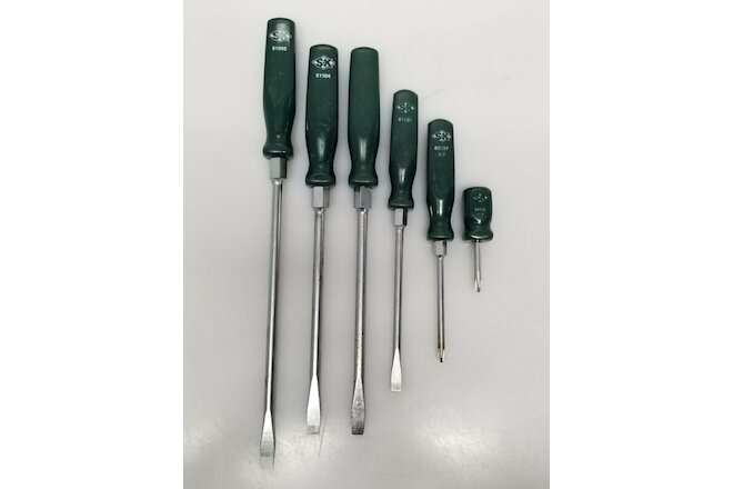 Lot of 6, SK Tools SureGrip Combination Screwdriver Set, Made in the U.S.A, Used
