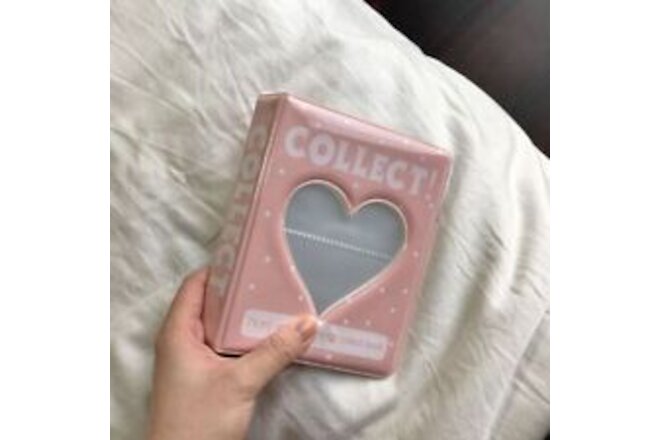 Love Heart Photocard Holder 64 Pockets Photo Holder Mini Name Card Book  Men