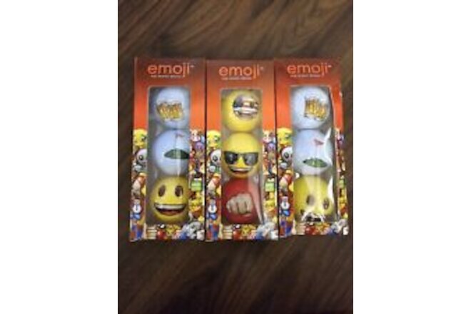 The Iconic Brand Emoji Golf Balls 3 pack Set Of 3 New