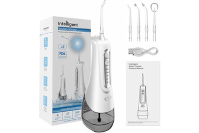 Water Dental Flosser, Water Flosser Cordless Teeth Pick, 4 Modes Portable Cordle