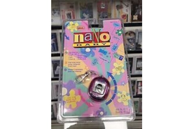 Vintage 1997 Playmates Pink Nano Baby Virtual Keychain Pet NIP Sealed