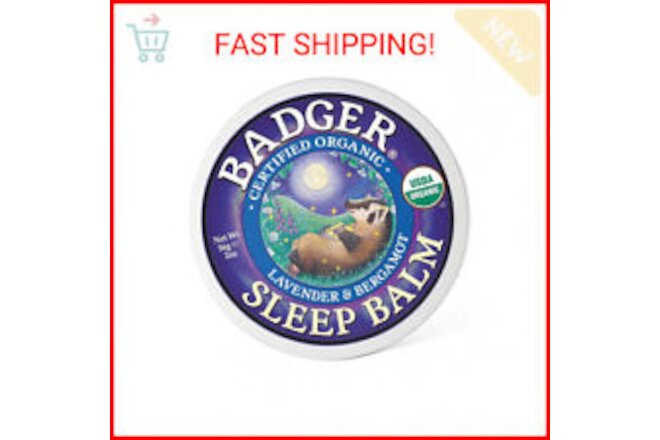 Badger - Sleep Balm, Lavender & Bergamot, Natural Sleep Balm, Scented Relaxing B