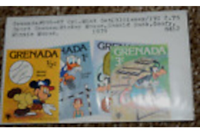 GRENADA, DISNEY Mint Set (9) #959-67, "SPORTS SCENES - Mickey, Goofy,"  1979