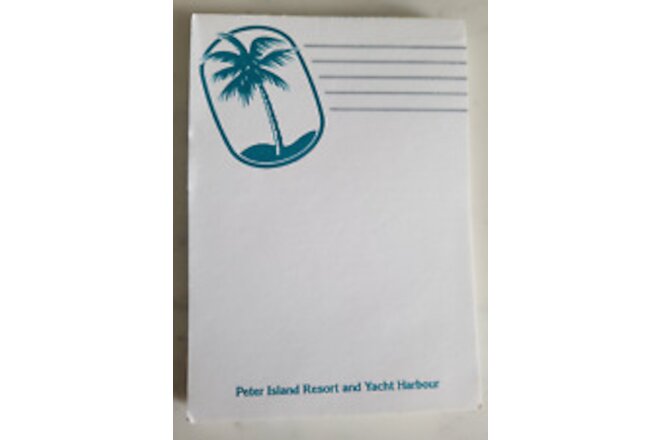 Vintage Peter Island Resort Yacht Harbour Hotel notepad envelopes  Virgin Island