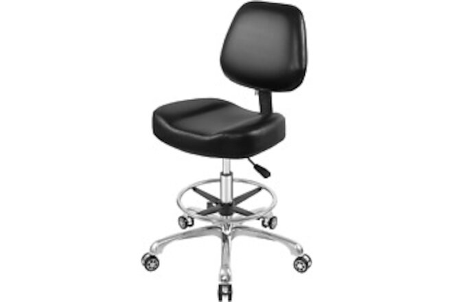 Lift Chair Adjustable Stool Drafting Chair with Backrest & Foot Rest Drafting St