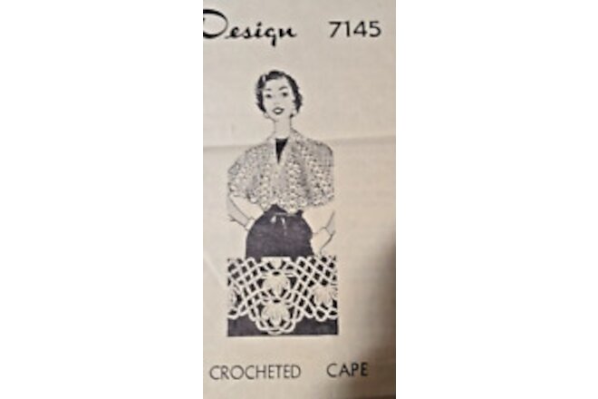 #7145 Vintage CAPE Pattern to Crochet SML (Reproduction)