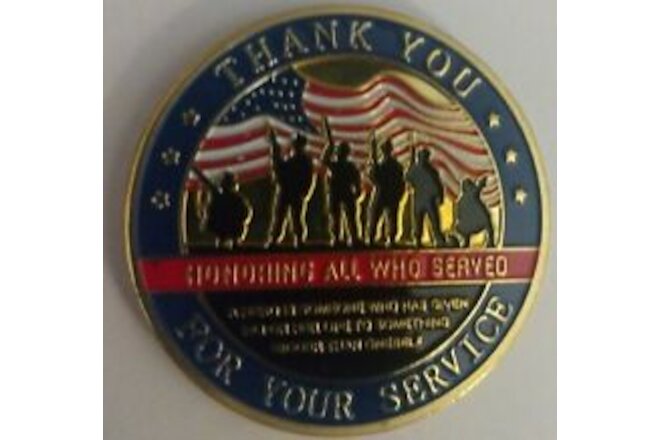 Veterans Challenge Coin Honoring all Who Served