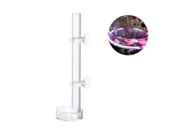 Fish Tank Feeding Tube Aquarium Food Plate Fish Tube Feeder Acrylic Feeding Dish