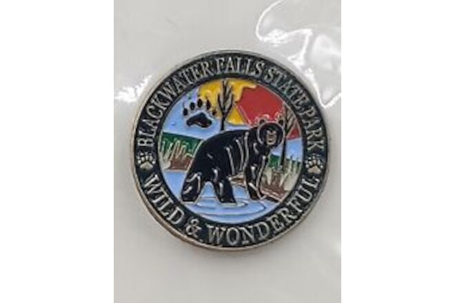 Blackwater Falls State Park Wild & Wonderful Lapel Pin West Virginia Black Bear