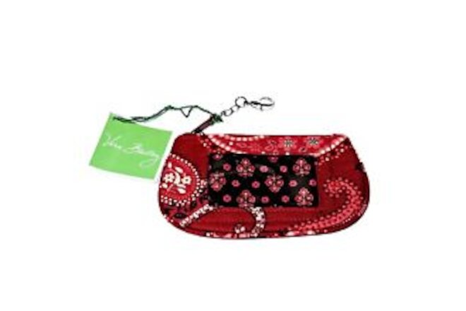 Vera Bradley Clip Zip ID Wallet Mesa Red Retired Paisley New With Tags!