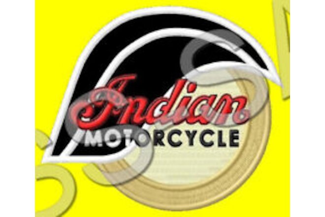 INDIAN MOTORCYCLE EMBROIDERED PATCH IRON/SEW ON ~4" x 3-1/4" FENDER CHIEF SCOUT