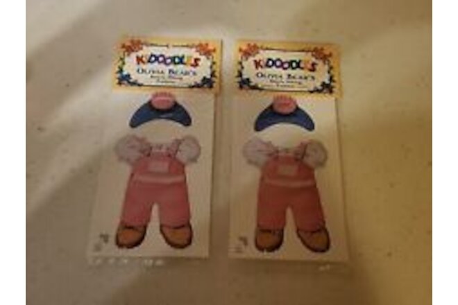 Kidoodles: 2/Set Olivia Bear's Paper Doll Clothing Toy by Peck Aubry Brand New