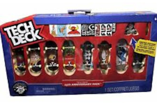 TECH DECK 25th Anniversary Pack 8 Fingerboards Silver Dude Limited Edition