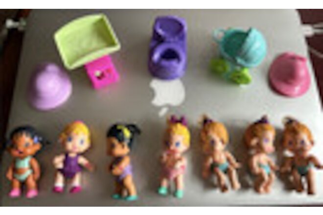 VINTAGE Kenner Baby Buddies Lot, 7 Dolls with Accessories