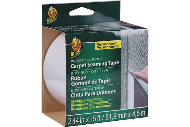 3-Duck 2.44 In. x 15 Ft. White Indoor/Outdoor Seaming Carpet Tape