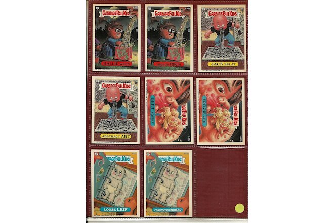 16 Garbage Pail Kids cards 438a thru 445b Series 11 1987 OS11