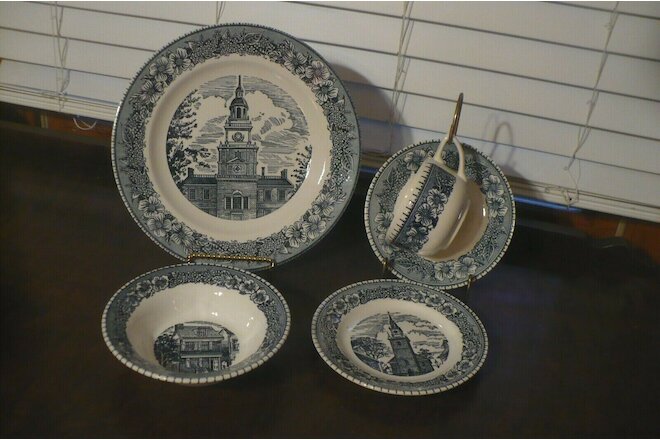 Royal China Cavalier Ironstone Colonial Heritage USA 5 PC Place Setting