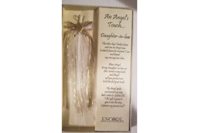 NIB Encore Angel's Touch DAUGHTER IN LAW Feather Ornament & Poem Gift Box  DL20