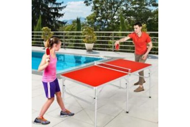 Gotoplay Folding Table Tennis, Portable Ping Pong Table Game Set with Net, 2 ...