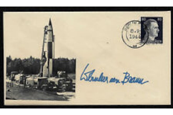 V2 Rocket Collector's Envelope with genuine 1944 Hitler Postage Stamp *OP1281
