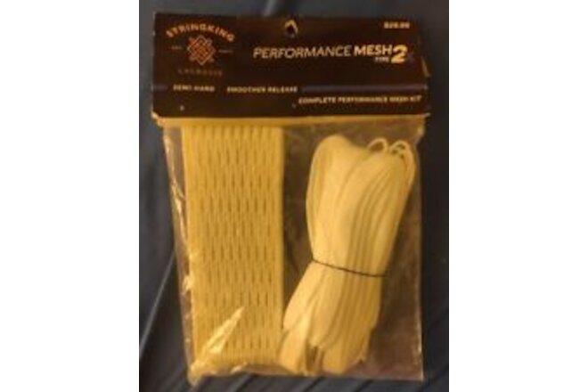 1 Stringking Type 2x Semi-hard Performance Mesh Kit White For Lacrosse Sticks