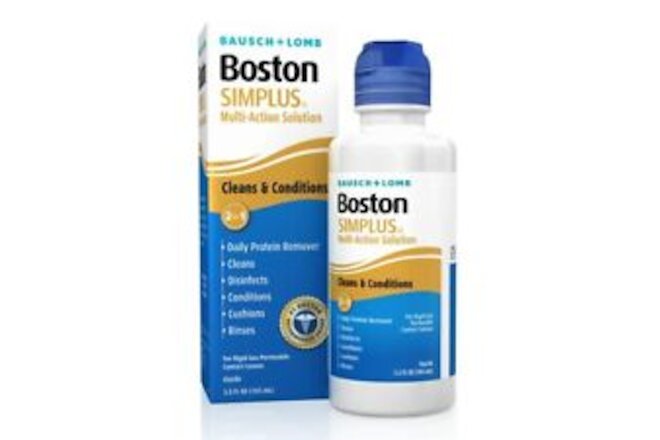 Boston Simplus Contact Lens Solution, for Gas Permeable Contact Lenses, 3.5 F...