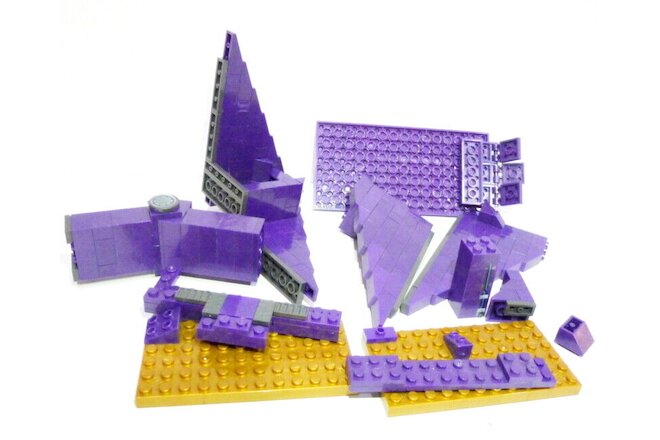 Mega Bloks Purple Bricks and pieces Mixed Lot bagged not counted
