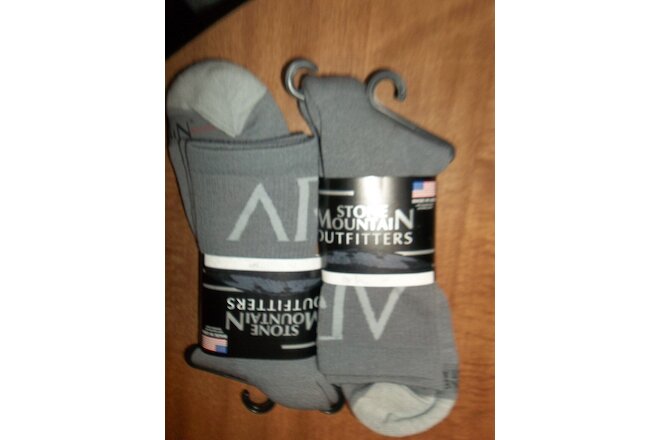 Arc'Teryx, Merino Wool lightweight socks 2  pr Stone Mountain USA  XL Mens gray