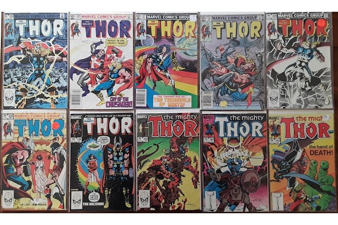 The Mighty Thor Lot #2 329-332, 334-336, 340, 342, 346