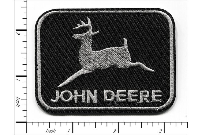 40 Pcs Embroidered Sew or Iron on patch John Deere Black/Silver AP013dJ2