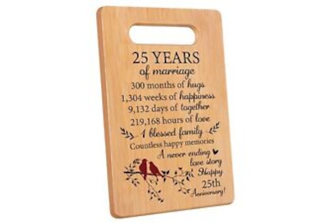 25th Wedding Anniversary Cutting Board Gifts,25th Anniversary Wedding Gift Id...