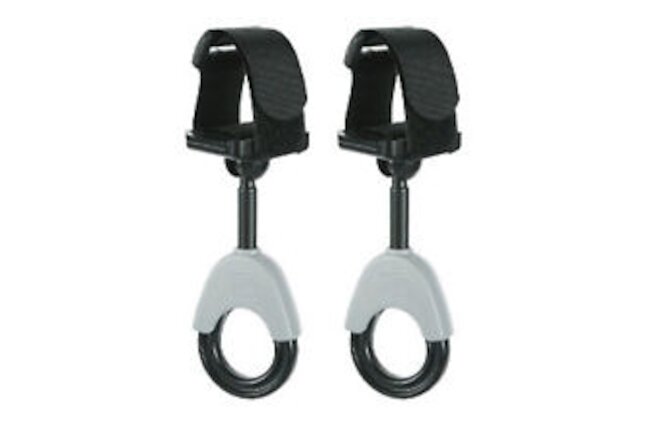 2pcs Pushchair Hooks Adjustable Long Lasting Heavy-duty Stroller Mini Clips