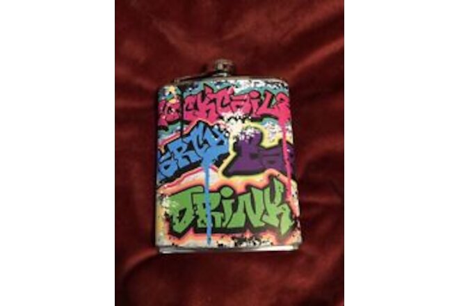 Epic Products - 5-Inch Graffiti Flask 7-Ounce New