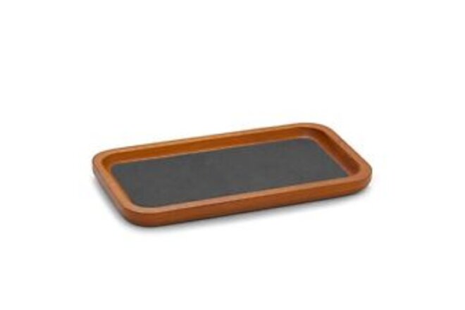 Solid Wood Jewelry Display Tray Small Jewelry Tray Rings Rectangle Gray