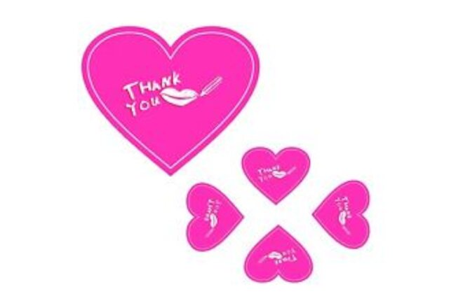 120Pcs heart-shaped With sculpture design Thank You for your support Cards Th...
