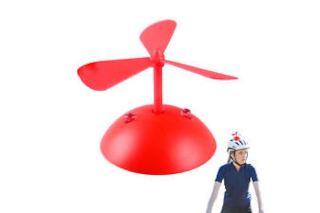 Glowing Helmet Windmill Self-adhesive Wind Power Rotating Fan Cycling Hat Decor