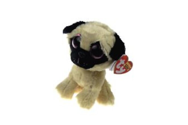 Ty Beanie Boos Pugsly Pug Dog Puppy Plush 6" Tall Collectible Glitter Eyes 2013