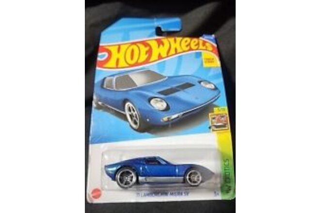 New Mattel Hot Wheels 1:64 Diecast '71 Lamborghini Miura SV HW Exotics Blue Car