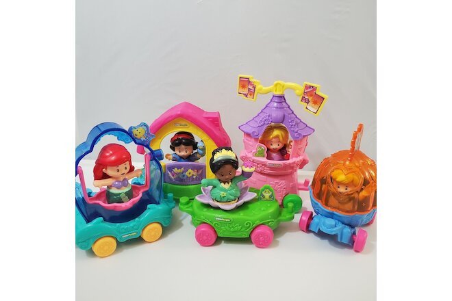 Fisher Price Little People Disney Princess Ariel Parade Float 5 pack Snow White