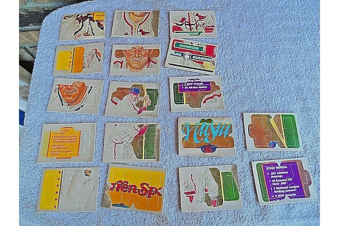 COLLECTION OF 17 LEAF DIAMOND KING PUZZLE TRADING CARDS