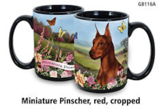 Garden Party Mug - Cropped Red Miniature Pinscher
