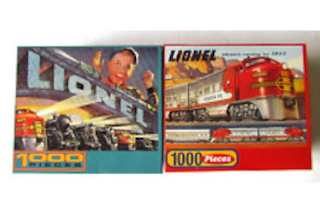 2 Brand New/Factory Sealed LIONEL 1000 Pc. Jigsaw Puzzles