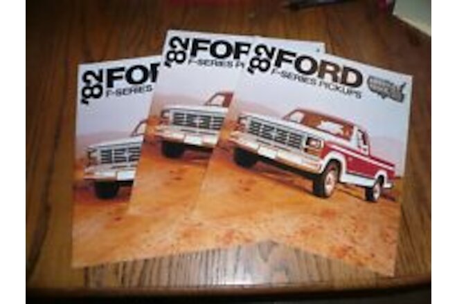 1982 Ford F-Series Pickups Sales Brochures - Vintage - Three for One Price