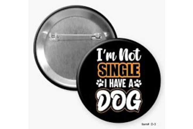 Two I Love Dogs 2.25" Pinback Buttons /Hommel's Buttons Online Store