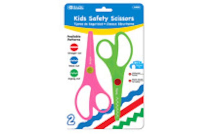 Bazic Kid's Safety Scissors (2-Pack) 5 1/2" Arts Crafts & School