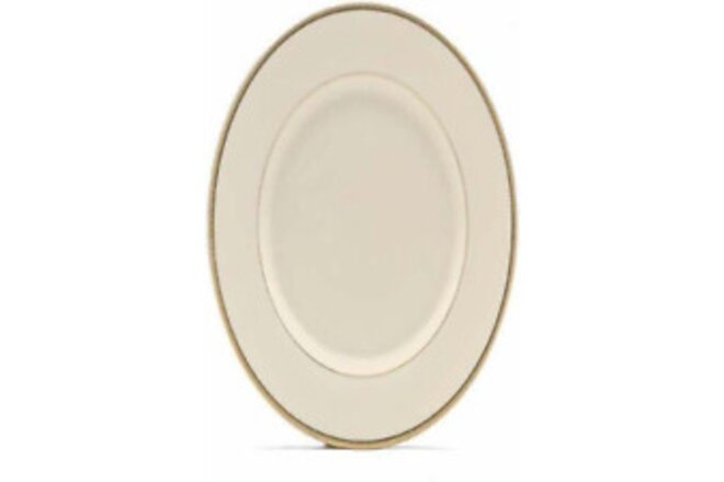 Tuxedo Dinner Plate, Ivory, Gold