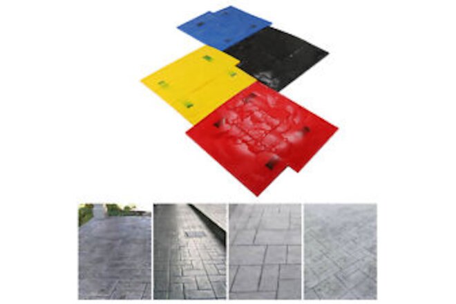 4Pcs Concrete Texturing Stamping Floor Cement Stamps Mold Mats Sets 24*24 Inch