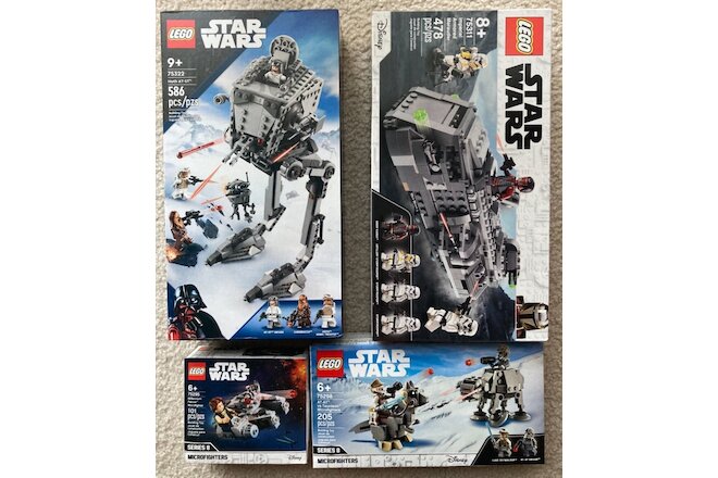 Lot of 4 LEGO STAR WARS imperial Armored Marauder 75311 Hoth AT-ST 75322 more!